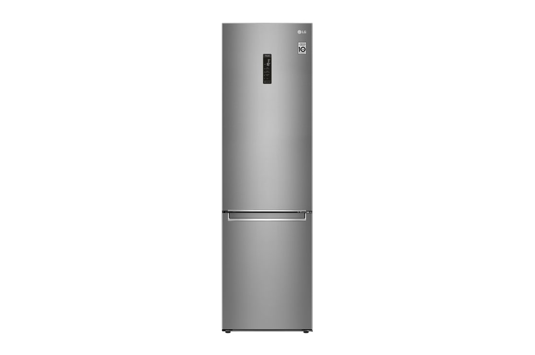 LG Combină frigorifică | Clasa C | 384 L | Total No Frost | Compresor Linear Inverter 10 ani Garanție | Door Cooling | SmartThinQ™ | Gri metalizat, front image, GBB72SAUCN