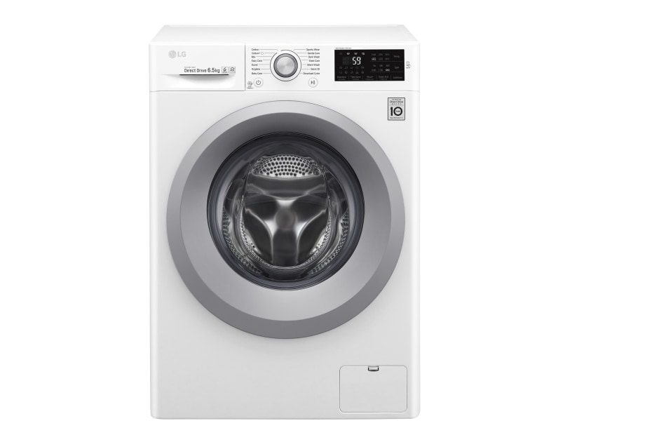 LG Mașină de spălat LG Slim | 6.5kg spălare | 6 Motion Direct Drive™ 10 ani garanție | Clasa A+++ | ThinQ | Alb, F2J5WN4W