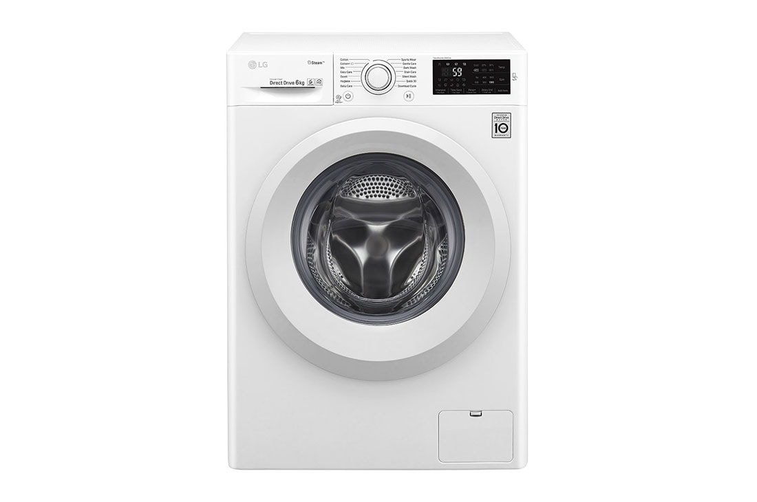 LG Mașină de spălat LG Slim | 6kg spălare | 6 Motion Direct Drive™ 10 ani garanție | Clasa A+++ | Steam™| ThinQ | Alb, F0J5NY3W