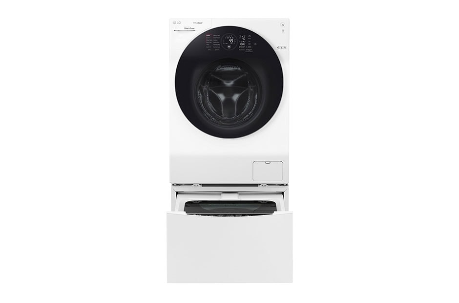 LG Mașină de spălat LG TwinWash™ | 12kg/2kg spălare | 8kg uscare | Clasa A | 6 Motion Direct Drive™ 10 ani garanție | TrueSteam™| ThinQ™ | Alb, F6WD148TWIN