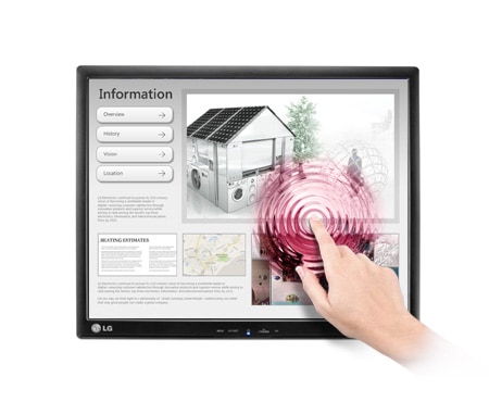 LG Monitor Tactil LG 17'' | Afisaj LG LED IPS HD | Design ergonomic, 17MB15T