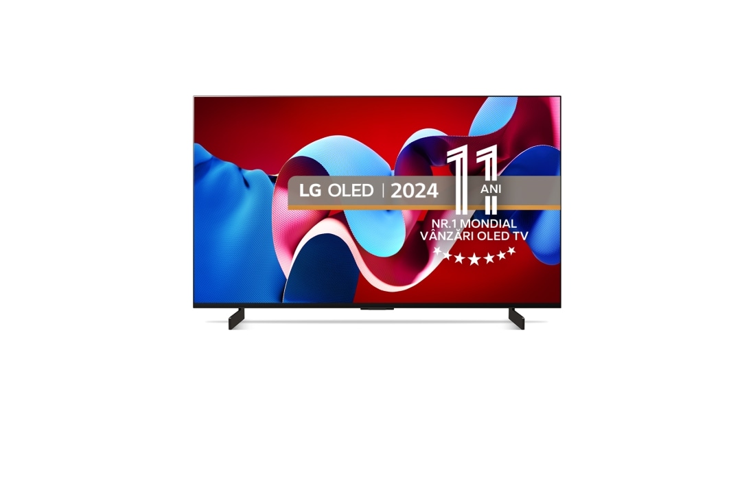 LG OLED evo C4 de 42'', 4K Smart TV , 2024, Vedere din față, OLED42C41LA