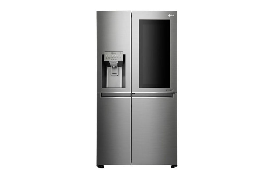 LG Side-by-side frižider, Instaview Door-in-door, sa Dispanzerom za hladnu vodu, led i mrvljeni led, GSX961NSAZ