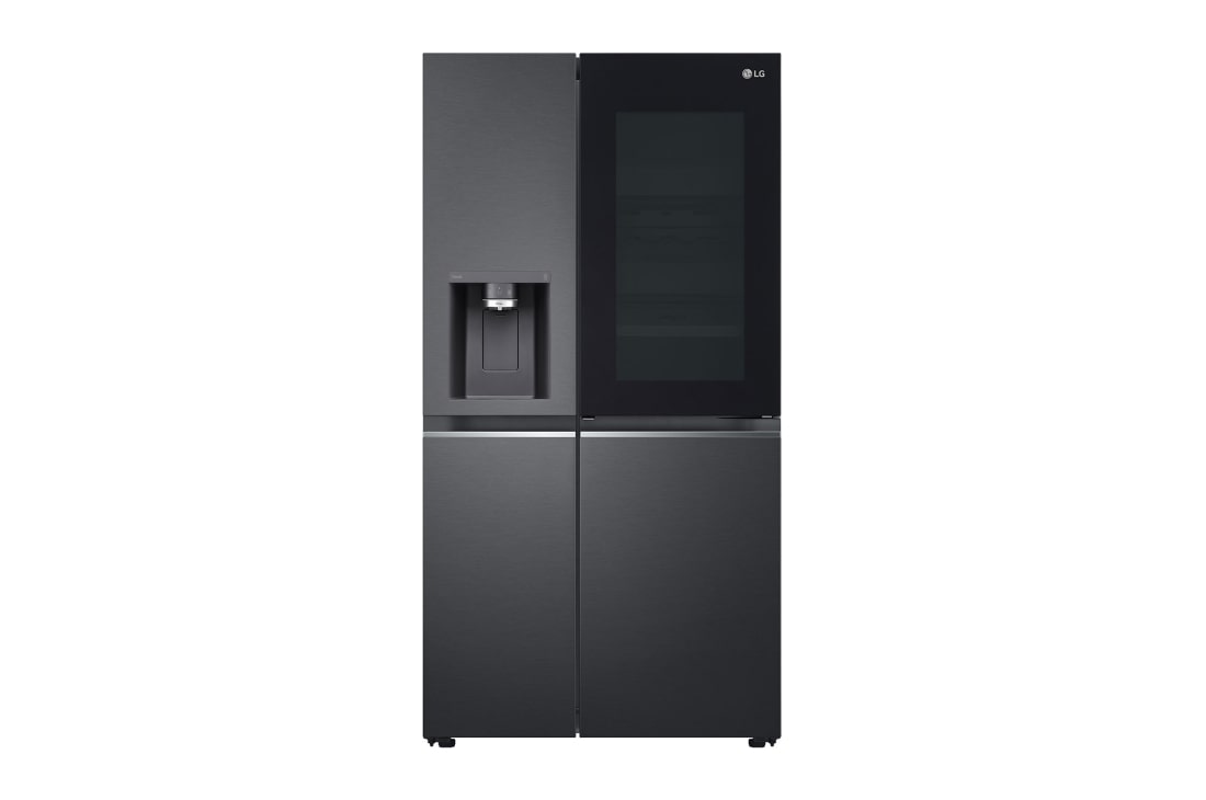 LG InstaView Door-in-Door™ Side-bi-Side frižider, DoorCooling<sup>+</sup>™ i ThinQ™ tehnologija, kapacitet 635L, Refrigerators-Front-View, GSXV91MCAE
