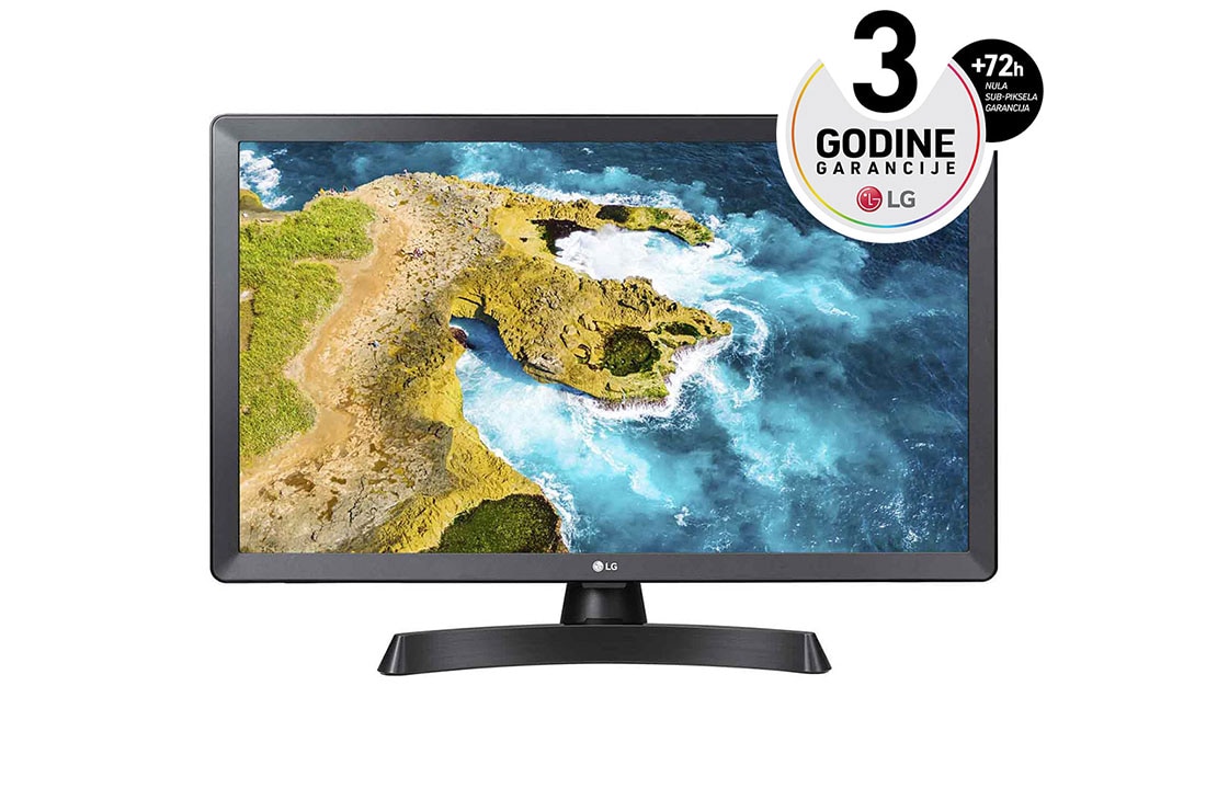 LG 23'' TV monitor sa širokim uglom gledanja, prikaz spreda, 24TQ510S-PZ