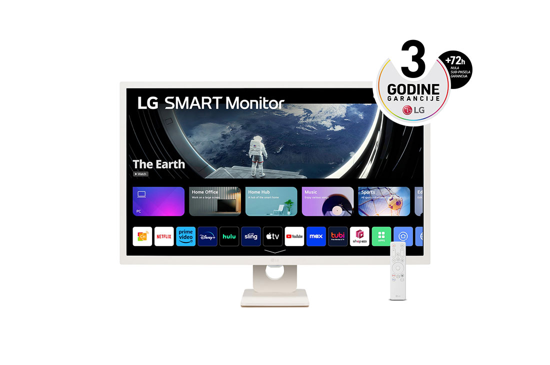 LG Smart monitor od 32 inča 16:9, prednji prikaz, 32SR50F-W
