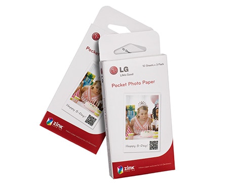 LG Термобумага ZINK для печати фотографий без чернил с карманного фотопринтера Pocket Photo LG PD233, PS2203