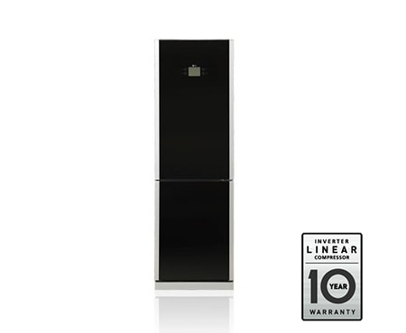 LG Холодильник с нижним расположением морозильной камеры , с системой охлаждения LG Total No Frost, цвет черный, стекло. Высота 190см., GA-B409TGMR