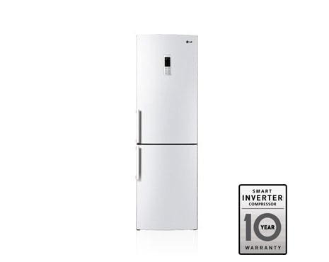 LG Двухкамерный холодильник LG Total No Frost. Высота 190см. Цвет белый глянцевый., GA-B439ZVQA