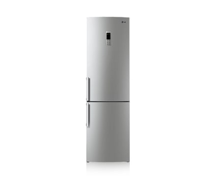 LG Двухкамерный холодильник LG Total No Frost с линейным компрессором. Высота 200см. Цвет: серебристый, GA-B489BLQZ