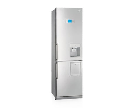 LG Холодильник LG Total No Frost с нижней морозильной камерой, уникальное покрытие серебристого цвета. Высота 200 см., GR-Q459BSYA