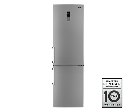 LG Двухкамерный холодильник LG Total No Frost с ручкой легкого открывания. Высота 201см. Цвет: стальной. Класс энергоэффективности А+, GW-B489ELQW