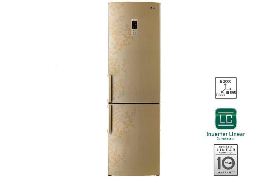 LG Холодильник LG c Инверторным Линейным компрессором, GA-B489ZVTP