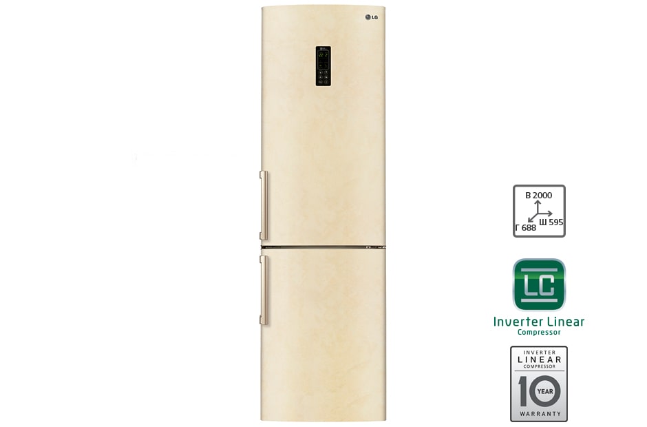 LG Холодильник LG c Инверторным Линейным компрессором, GA-B489YEQZ