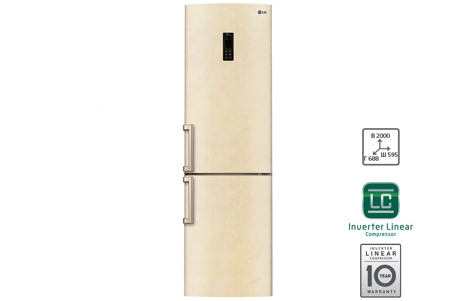 LG Холодильник LG c Инверторным Линейным компрессором, GA-M589ZEQZ