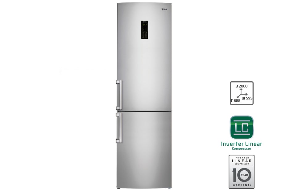 LG Холодильник LG c Инверторным Линейным компрессором, GA-M589ZMQZ