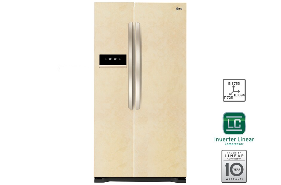 LG Холодильник LG Side-By-Side с системой Total No Frost, GC-B207GEQV