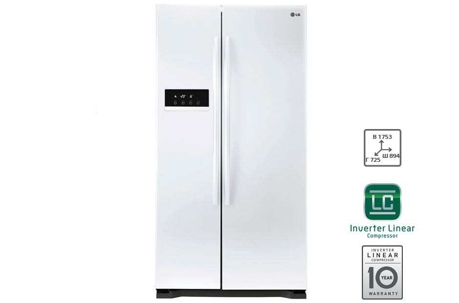 LG Холодильник LG Side-By-Side  с системой Total No Frost, GC-B207GVQV