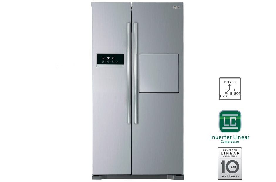 LG Холодильник LG Side-By-Side с домашним мини-баром, GC-C207GMQV