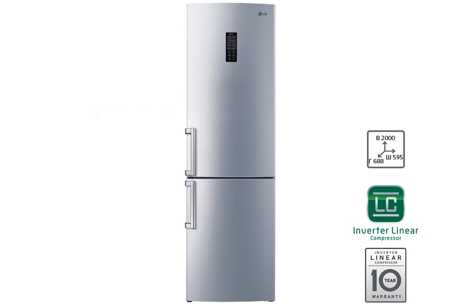 LG Холодильник LG Total No Frost с Инверторным Линейным компрессором, GA-M589ZAKZ