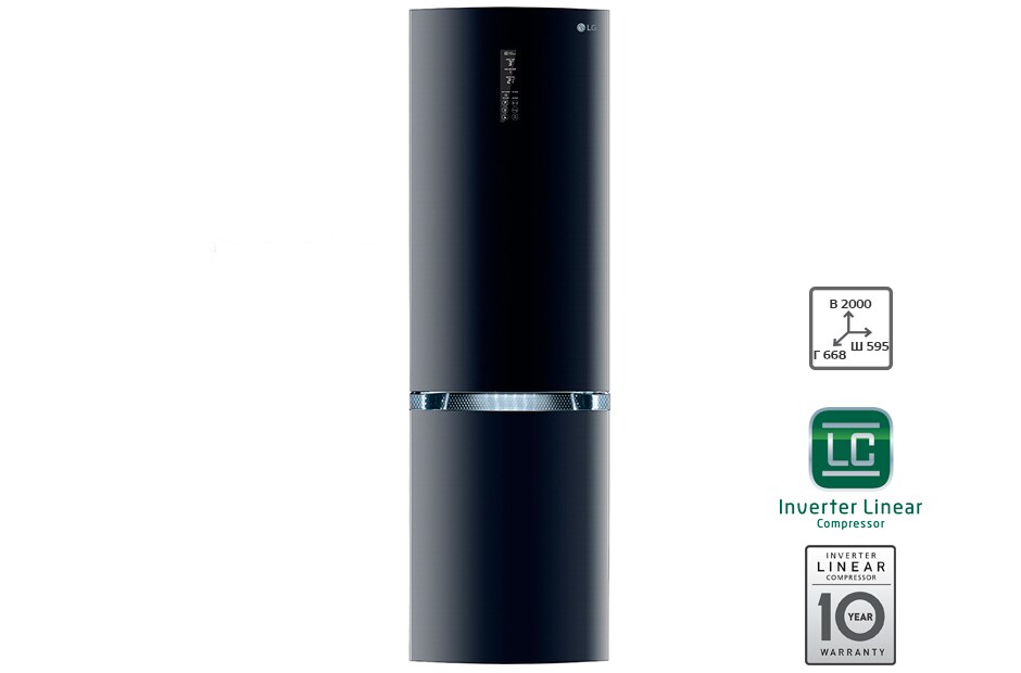 LG Холодильник LG Total No Frost с Инверторным Линейным компрессором, GA-B489TGLB