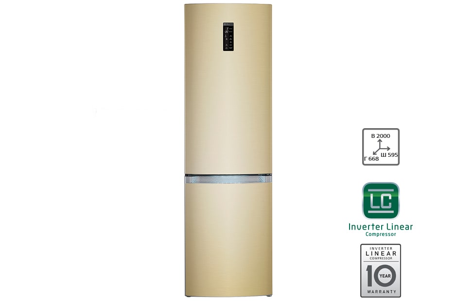 LG Холодильник LG c Инверторным Линейным компрессором, GA-B489TGKZ