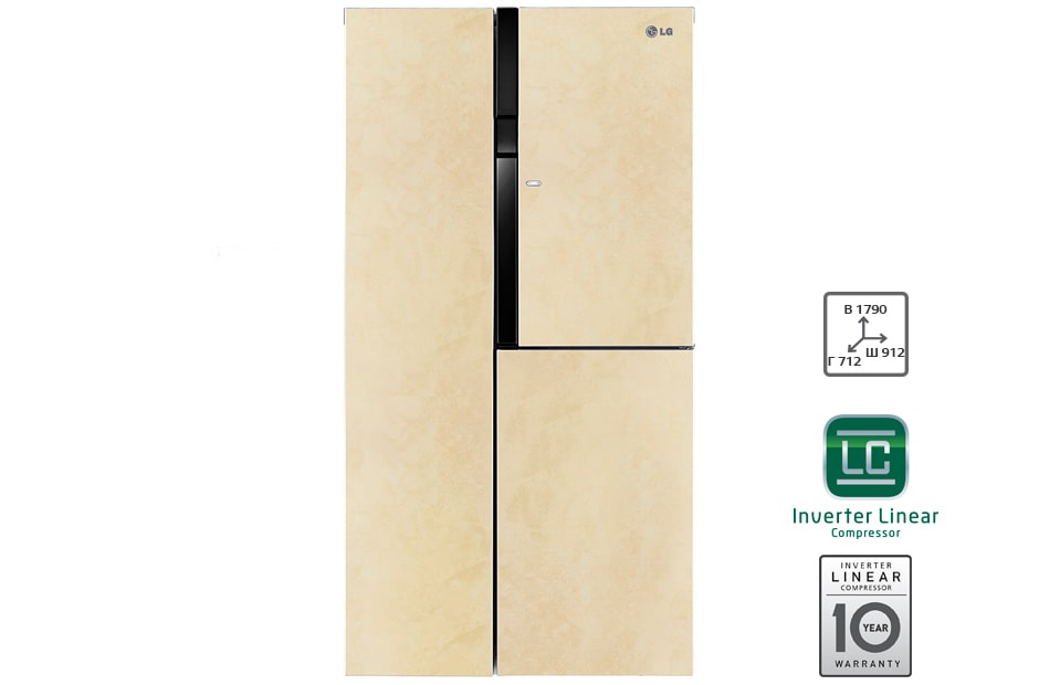 LG  Холодильник LG c Линейным Инверторным компрессором и системой Door-in-Door, GC-M237JENV