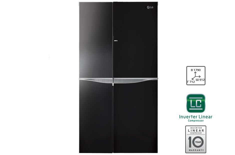 LG Холодильник LG c Линейным Инверторным компрессором и системой Door-in-Door, GC-M237JGBM
