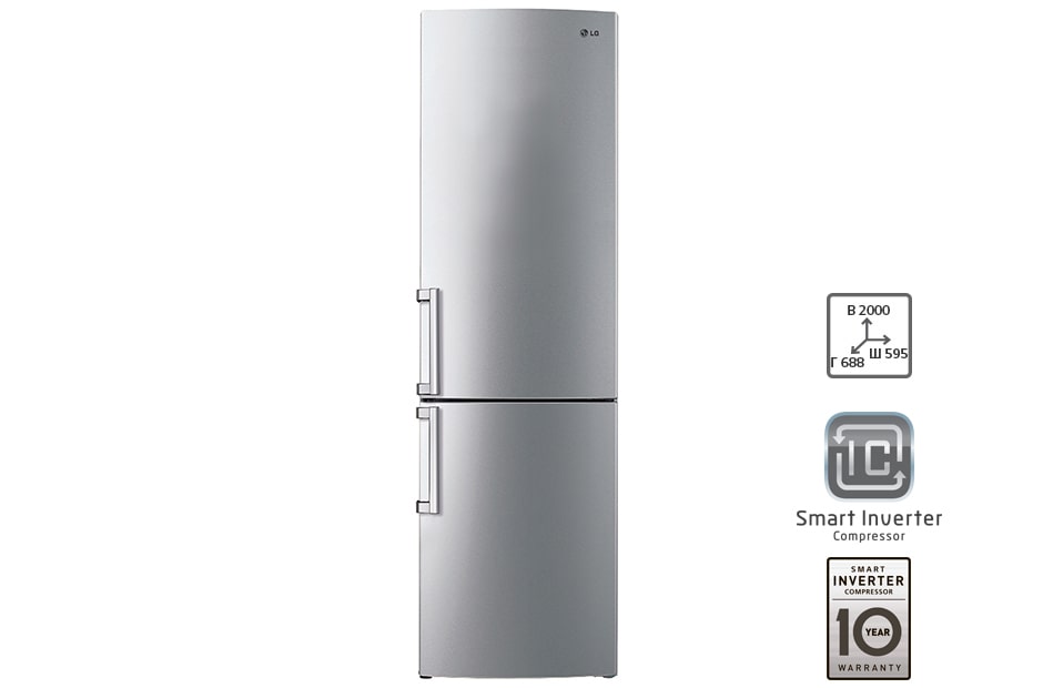 LG Холодильник LG c Инверторным компрессором, GA-B489ZMCL