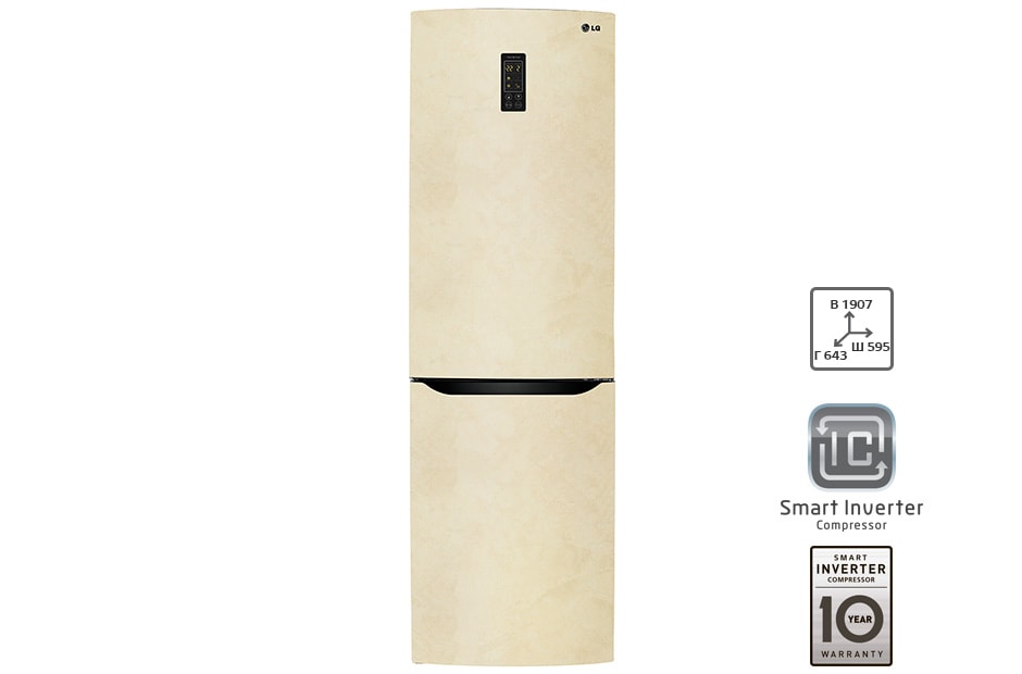 LG Холодильник LG c Инверторным компрессором, GA-B409SEQL