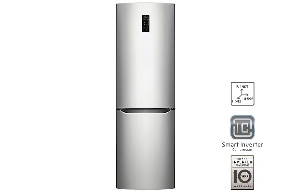 LG Холодильник LG c Инверторным компрессором, GA-B409SMQL