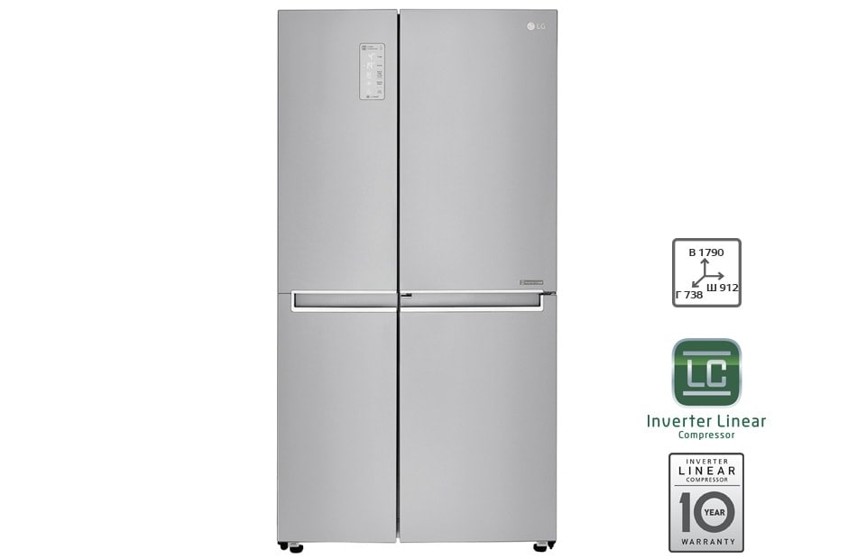 LG Холодильник LG c Инверторным Линейным компрессором, GC-M247CABV