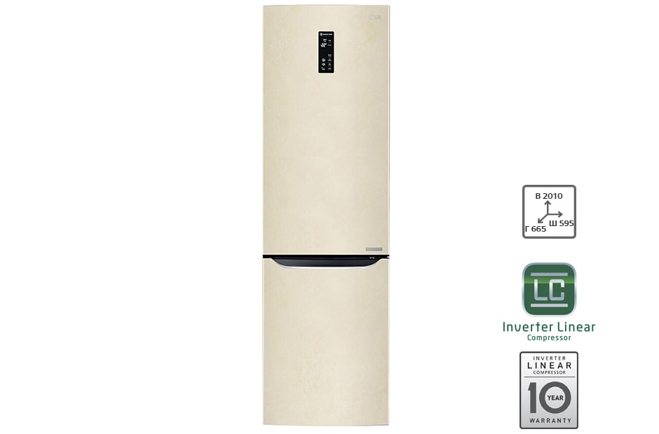LG Холодильник LG c Инверторным Линейным Компрессором, GW-B489SEFZ
