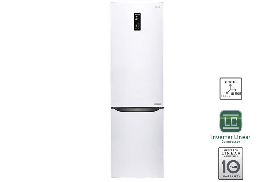 LG Холодильник LG c Инверторным Линейным Компрессором, GW-B489SQFZ