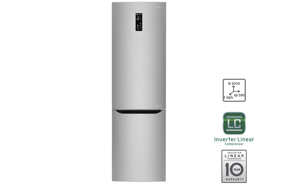 LG Холодильник LG c Инверторным Линейным Компрессором, GW-B489SMFZ