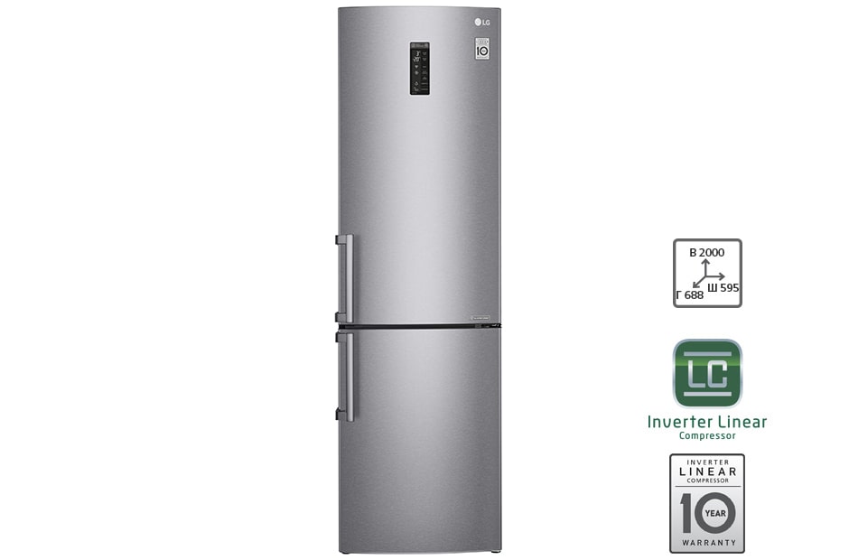 LG Холодильник LG c Инверторным Линейным компрессором, GA-M599ZMQZ