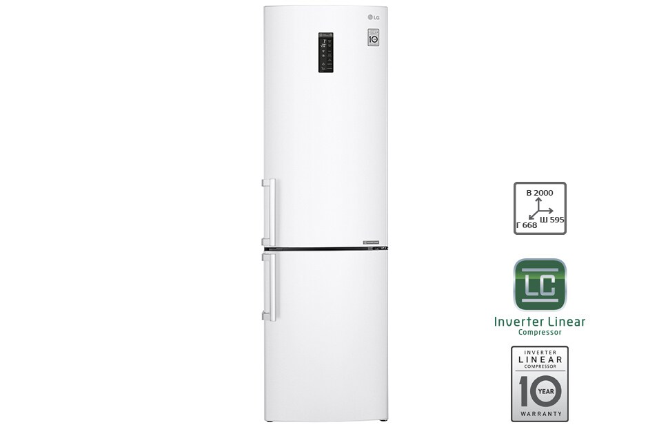 LG Холодильник LG c Инверторным Линейным компрессором, GA-E499ZVQZ