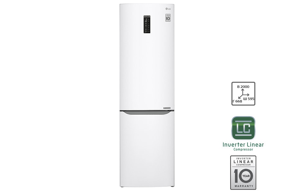 LG Холодильник LG c Инверторным Линейным компрессором, GA-B499SVKZ
