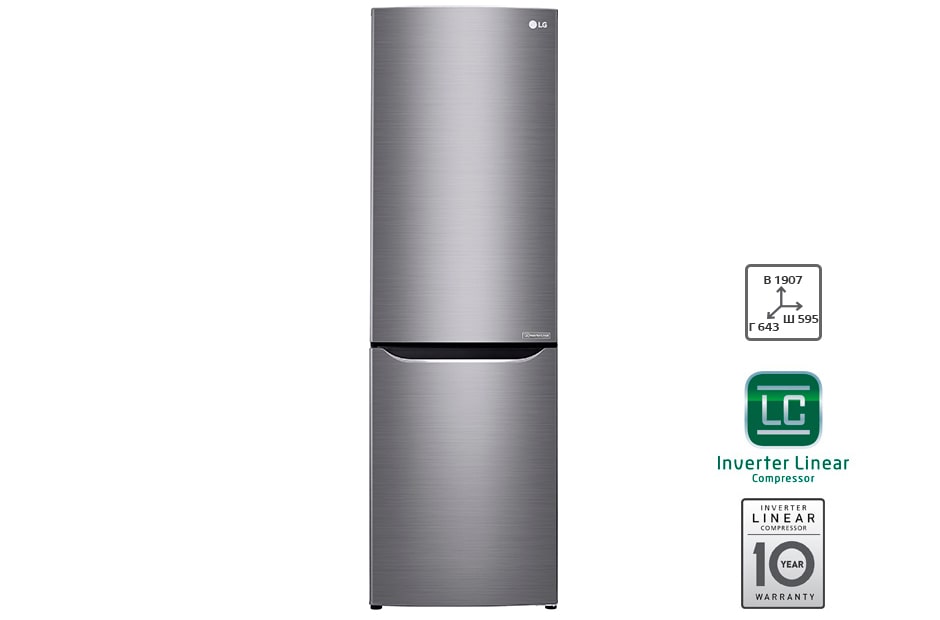 LG Холодильник LG c Инверторным Линейным компрессором, GA-B429SMCZ