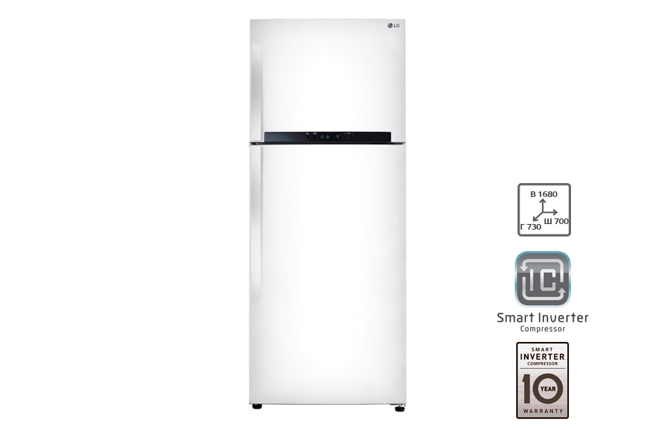 LG Холодильник LG c Инверторным компрессором, GC-M432HQHL