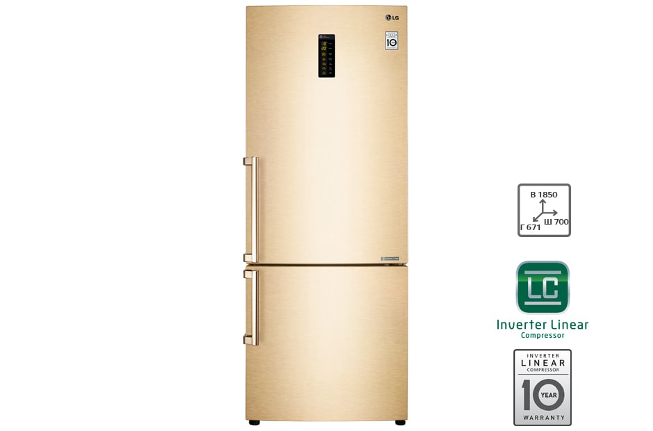 LG Холодильник LG c Инверторным Линейным компрессором, GC-B559EGBZ