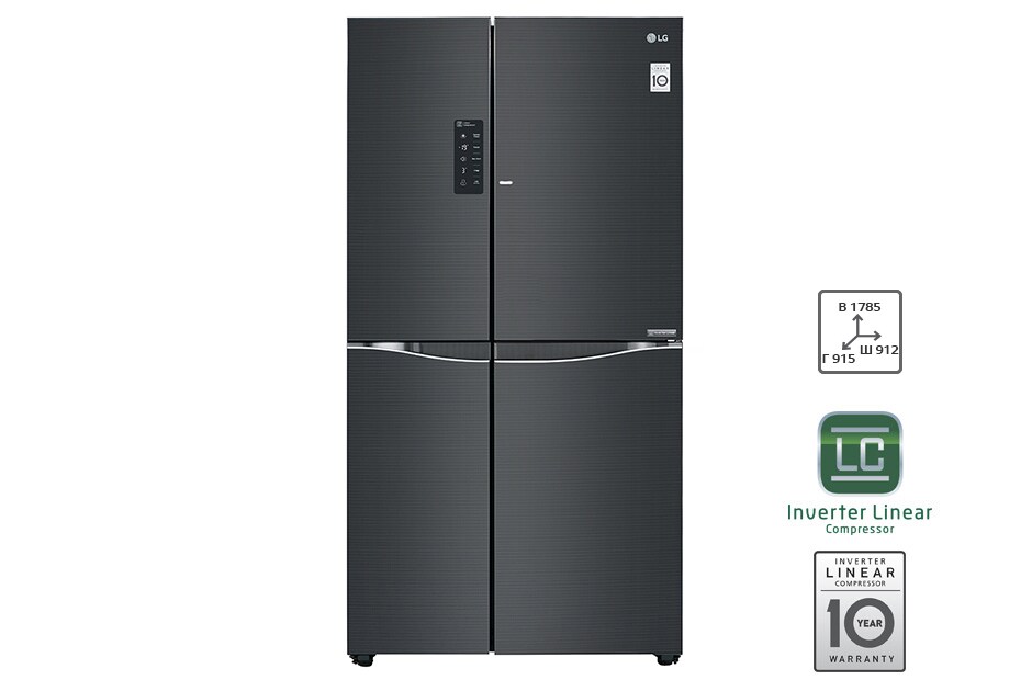 LG Холодильник LG c Инверторным Линейным компрессором, GC-M257UGLB