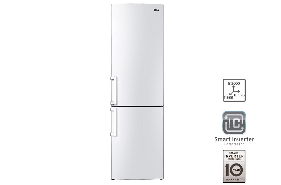 LG Холодильник LG c Инверторным  компрессором, GA-B489YVDL