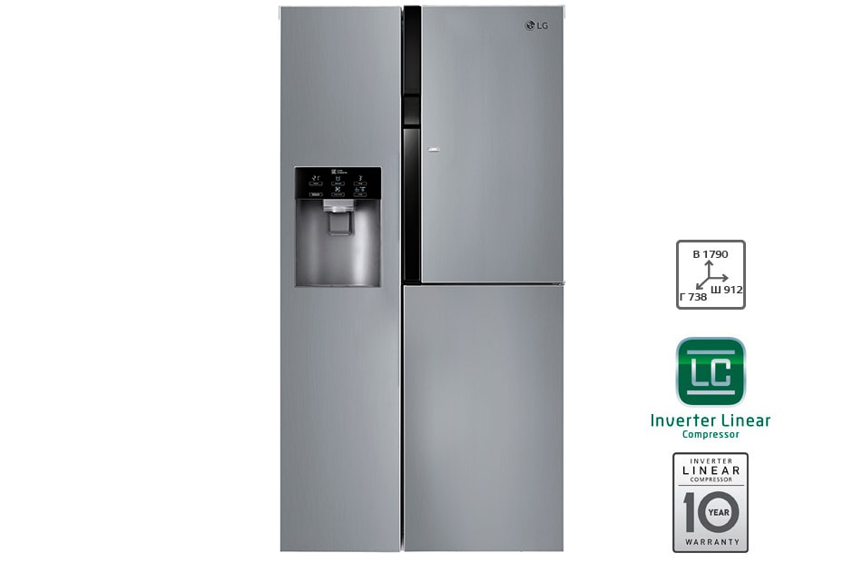 LG Холодильник LG c Инверторным Линейным Компрессором, GC-J247JABV