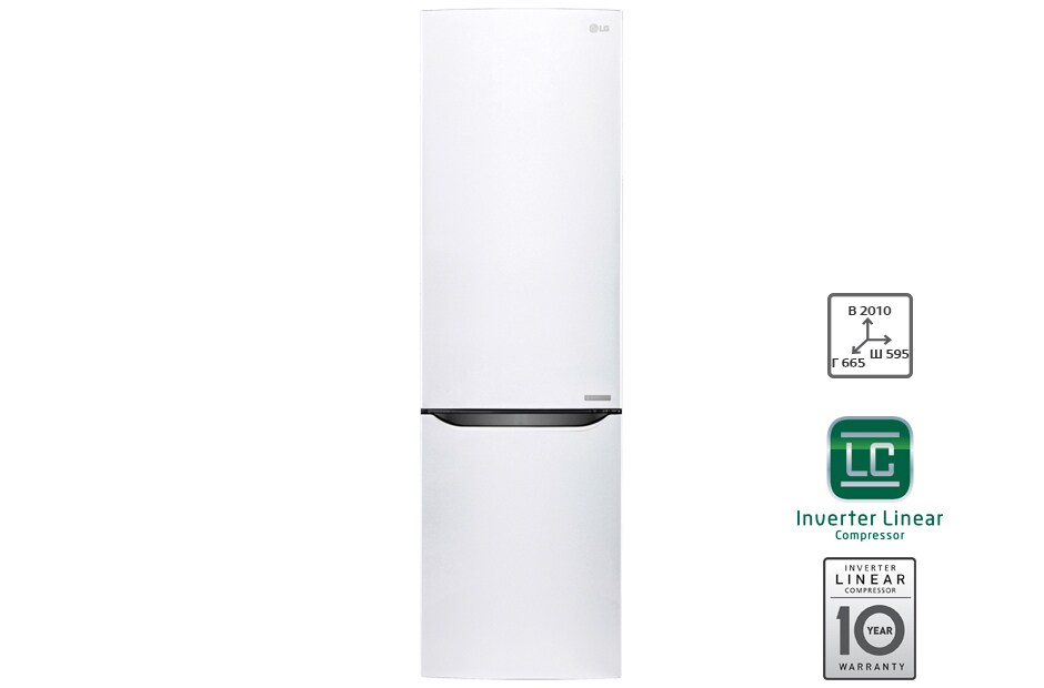 LG Холодильник LG c Инверторным Линейным компрессором, GW-B489SQGZ