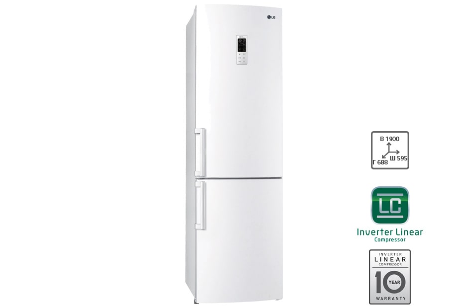 LG Холодильник LG c Инверторным Линейным компрессором, GA-M539ZVQZ