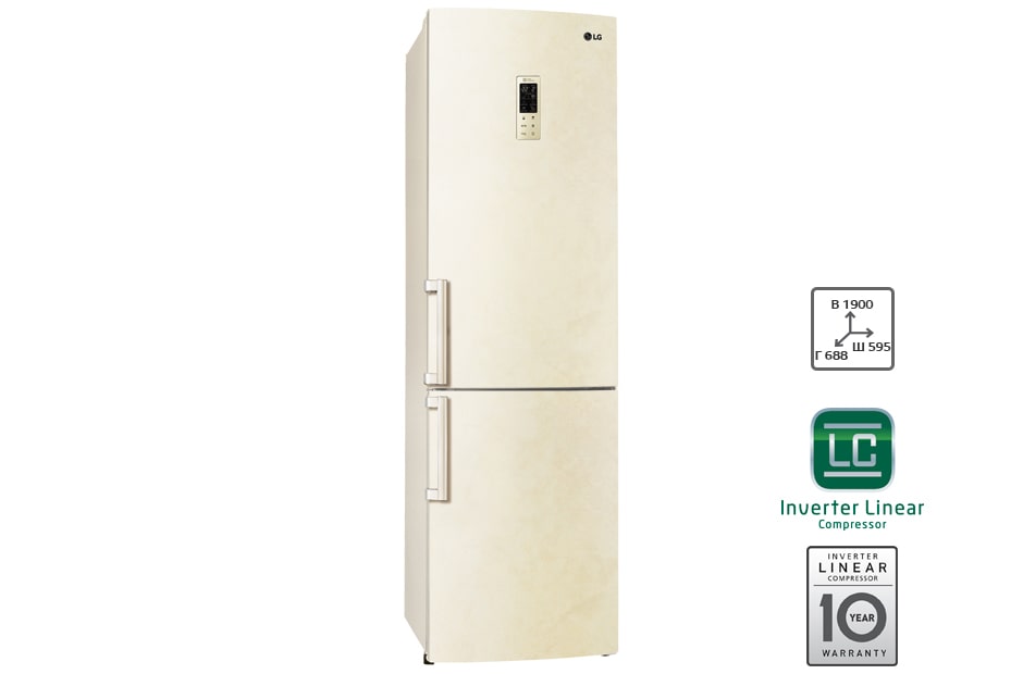 LG Холодильник LG c Инверторным Линейным компрессором, GA-M539ZEQZ