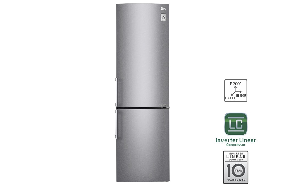 LG Холодильник LG c Инверторным Линейным компрессором, GA-B499YMCZ