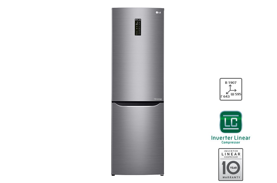 LG Холодильник LG c Инверторным Линейным компрессором, GA-B429SLUZ
