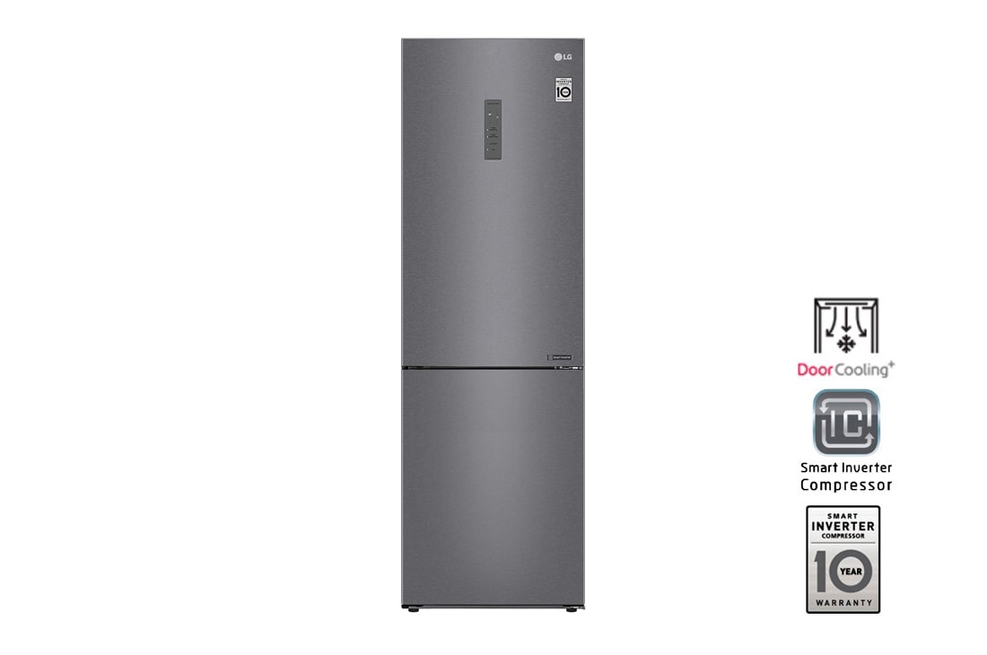 LG Холодильник LG GA-B459CLWL с технологией DoorCooling⁺ сенсорным дисплеем на 374 л | Темный Графит | Total No Frost, GA-B459CLWL
